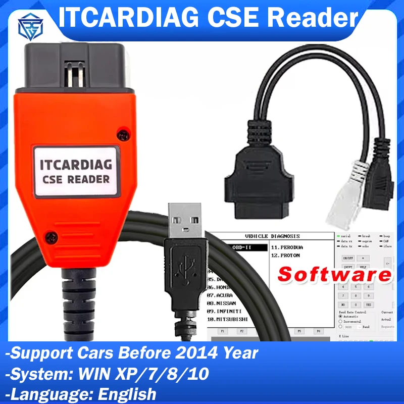ITCARDIAG CSE Reader OBD 2 Code Scanner Replace Hi-Scan Pro CarmanScan 1 Read Trouble Code Clear DTC Current data Actuator test