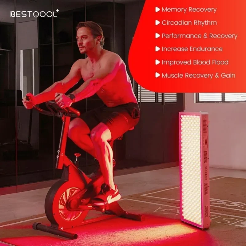 Bestqool Red Light Therapy Device, 4 Wavelengths Full Body Near Infrared Light Therapy, Elite Grade Dual Chip 150 LEDs