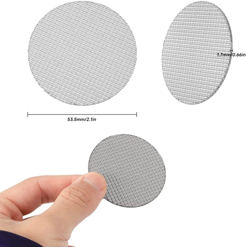Schermo per dischi per caffè espresso, riutilizzabile, spessore 1,7 mm, 150Μm, in acciaio inossidabile, (confezione da 2)