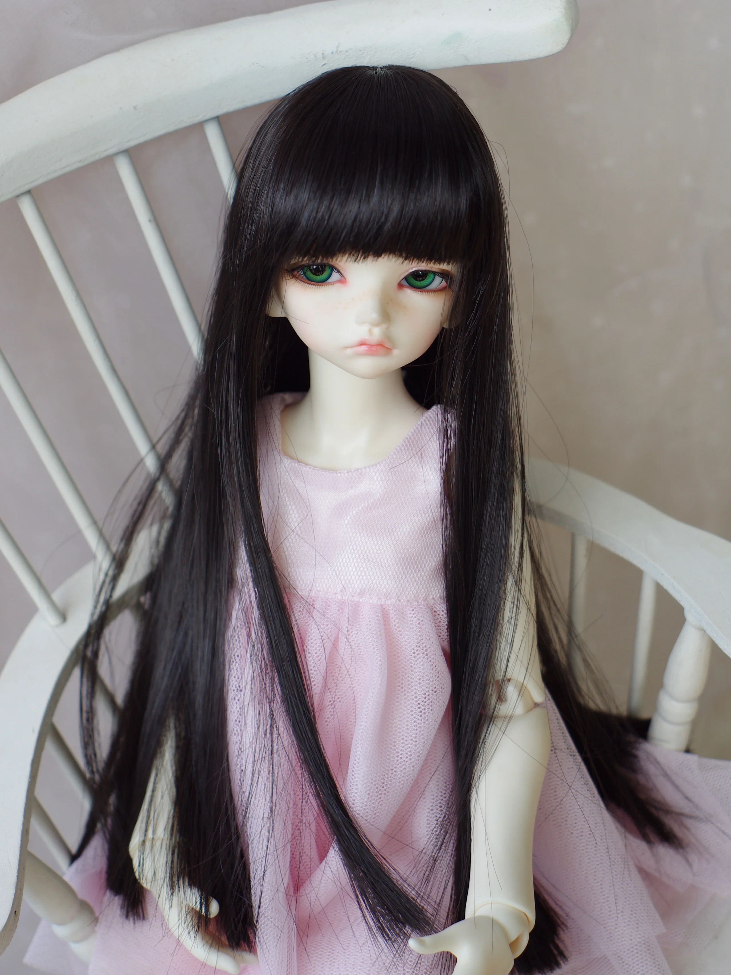 Miucat bjd doll wig high temperature fiber 1/3 1/4 1/6 1/8 MSD YOSD Bunches Twin tail dual horsetail Double ponytail