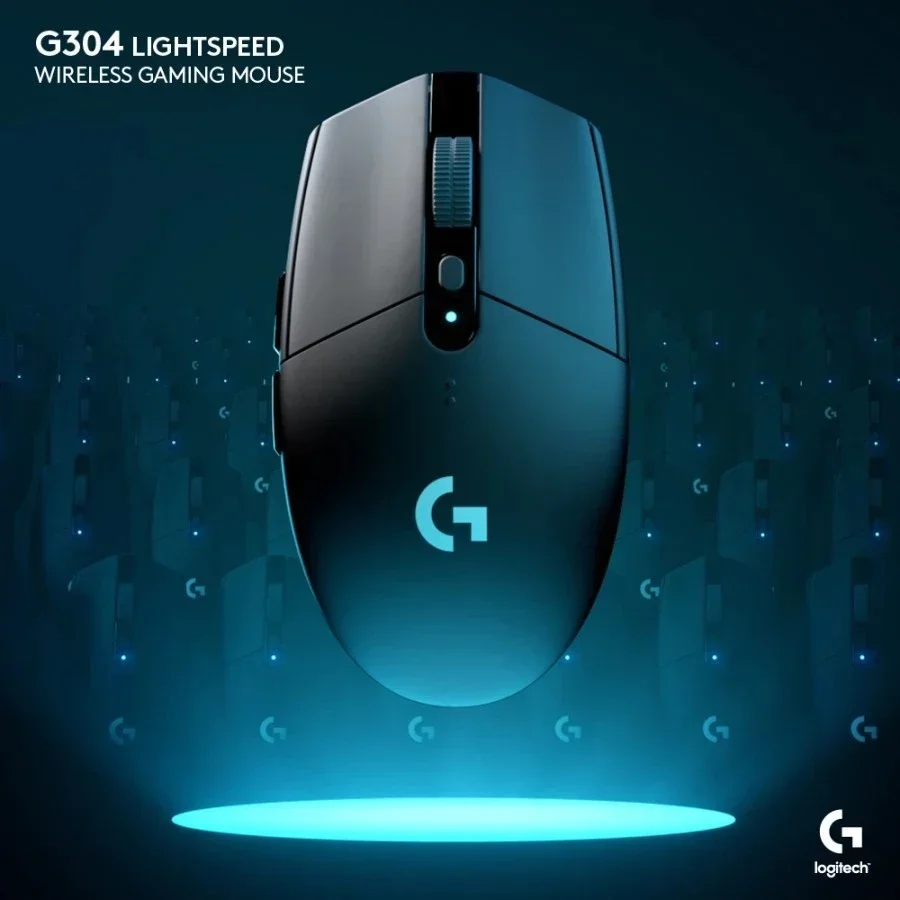 ماوس ألعاب لاسلكي أصلي من Logitech G304 Ligthspeed Hero 12K مستشعر 12000DPl متوافق مع جهاز الكمبيوتر الشخصي Mac