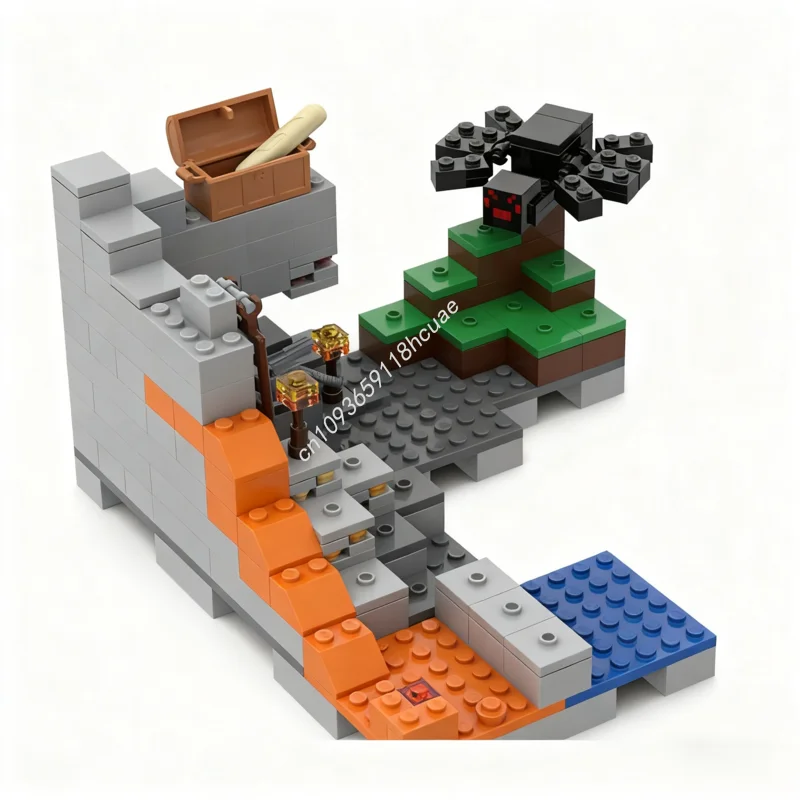 238pcs MOC 21113cavealternativebuild my world Model Building blocks Modular Assemble Kids Education idea toys Christmas gifts