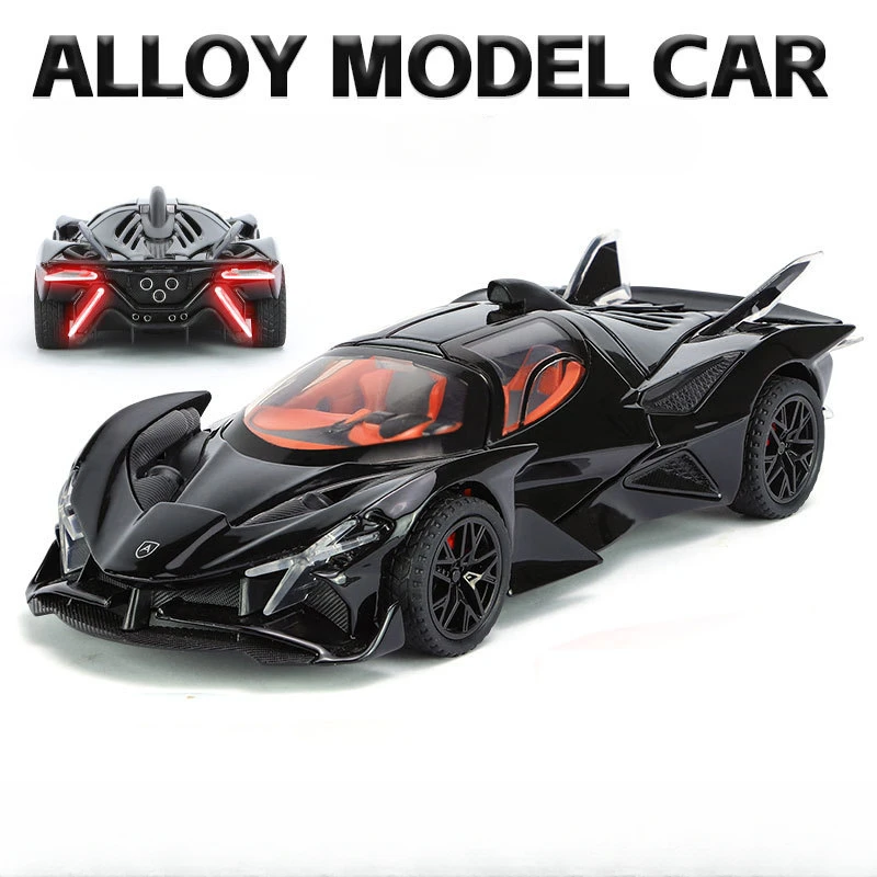 1:32 Apollo EV0 Helios Sports Car Alloy Acousto-optic Pull-back Simulation Car Model Decoration