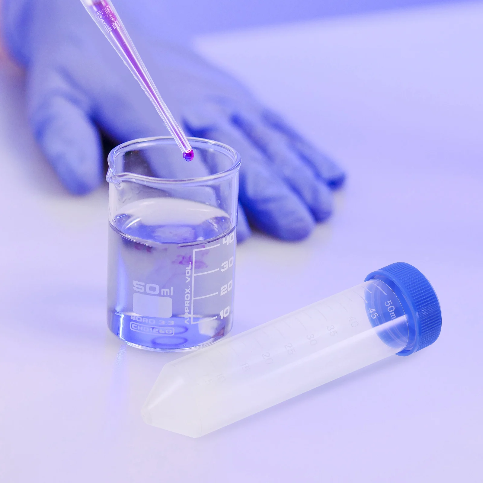 

25 pcs 50Ml Centrifuge Tubes Clear Plastic Pointed Bottom Screw Cap For Laboratory Sample Storage Scientific Research Beads