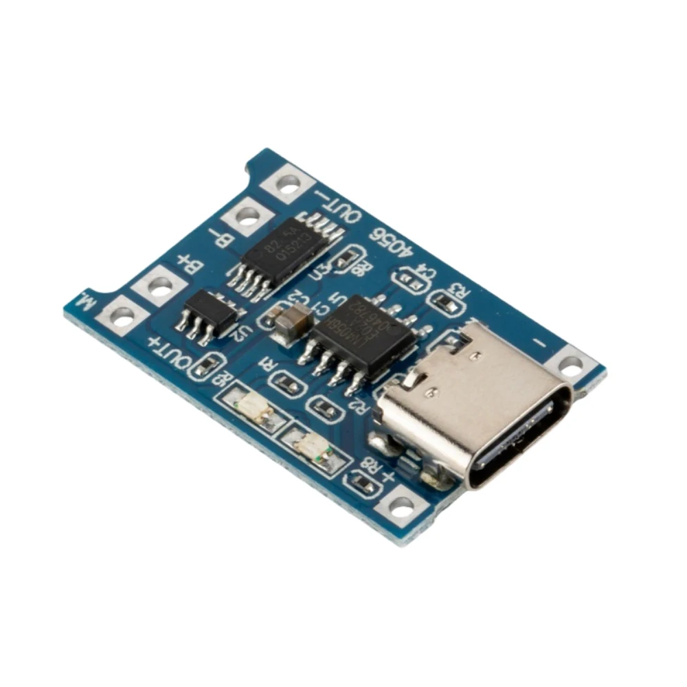 

5V 1A Type-C USB 18650 Lithium Battery Charging Board Charger Module+Protection Dual Functions TP4056 5Pcs