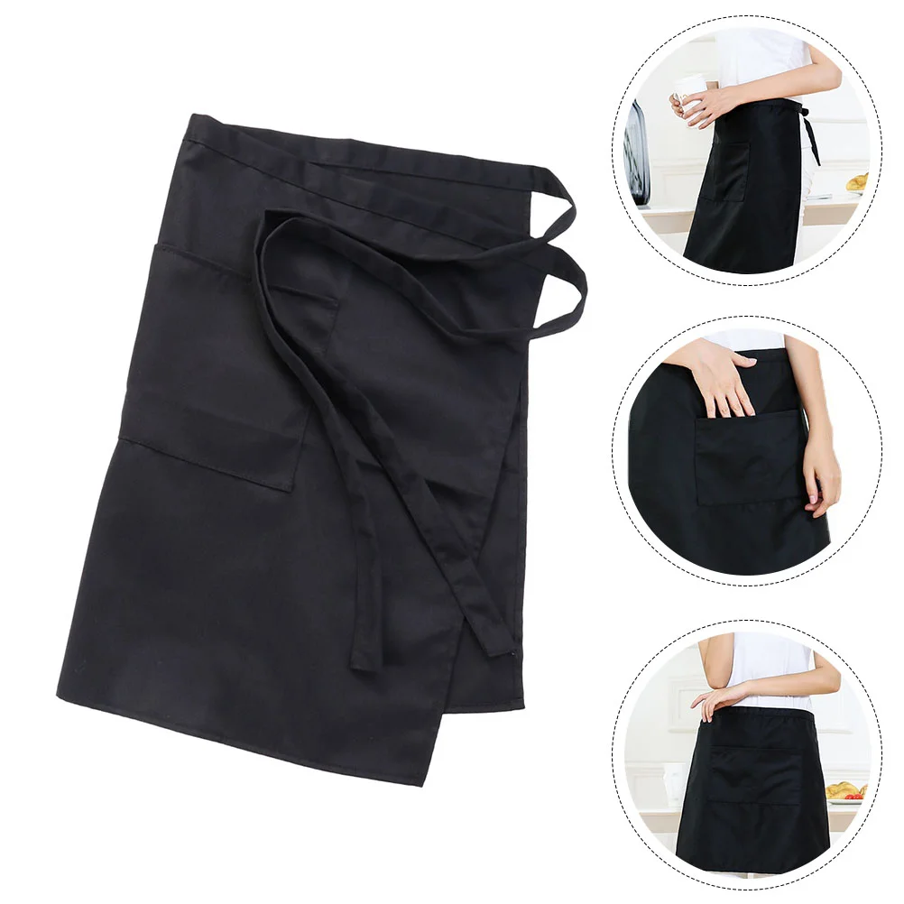 Skirt Work Apron Black Half-length Simple Cooking Practical Kitchen Commercial Home