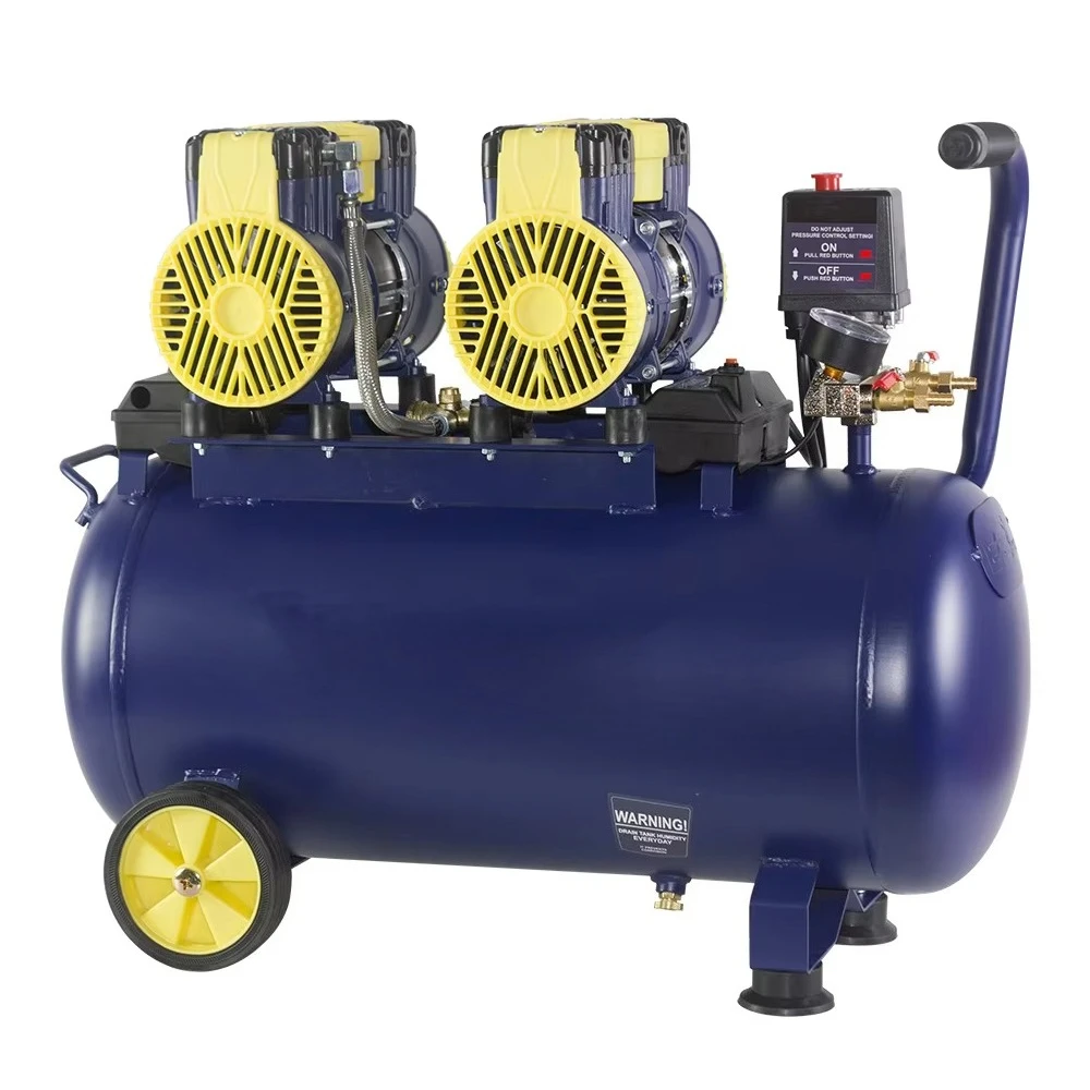 1200W 7BAR 8BAR Electric AC Piston Oil Free Silent Dental Air Compressor