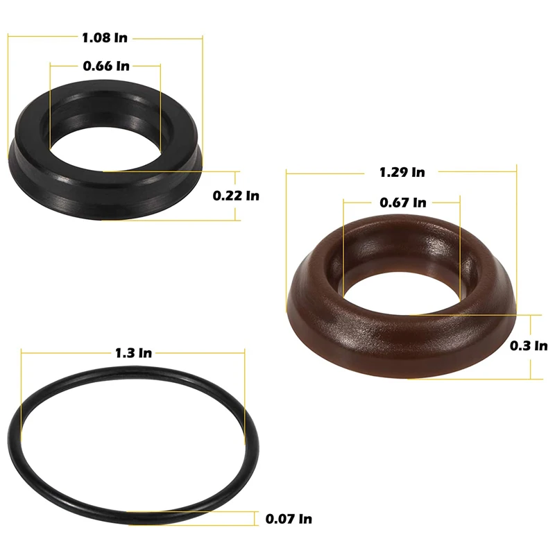 AR1857 9 Pc/Set Packing Kit 18mm Seal Repair Kit for Pump Serie Annovi Reverberi RK RKA RKV XRC XRA Durable Quality Replacement