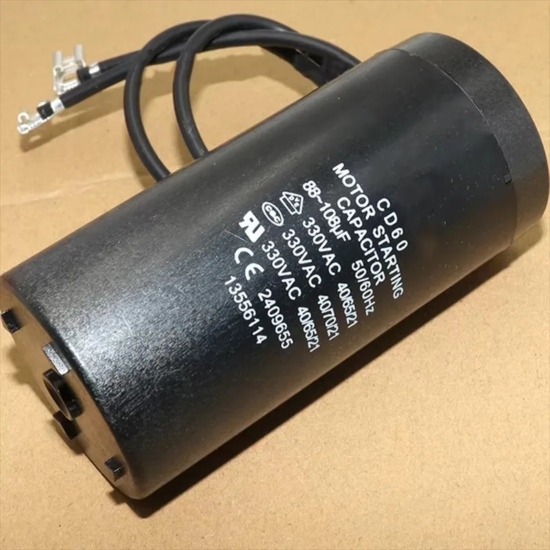 330VAC CD60 50HZ 60Hz 88-108UF Refrigerator Motor Start Capacitor Refrigerator Freezer Compressor Starting Capacitor Accessories