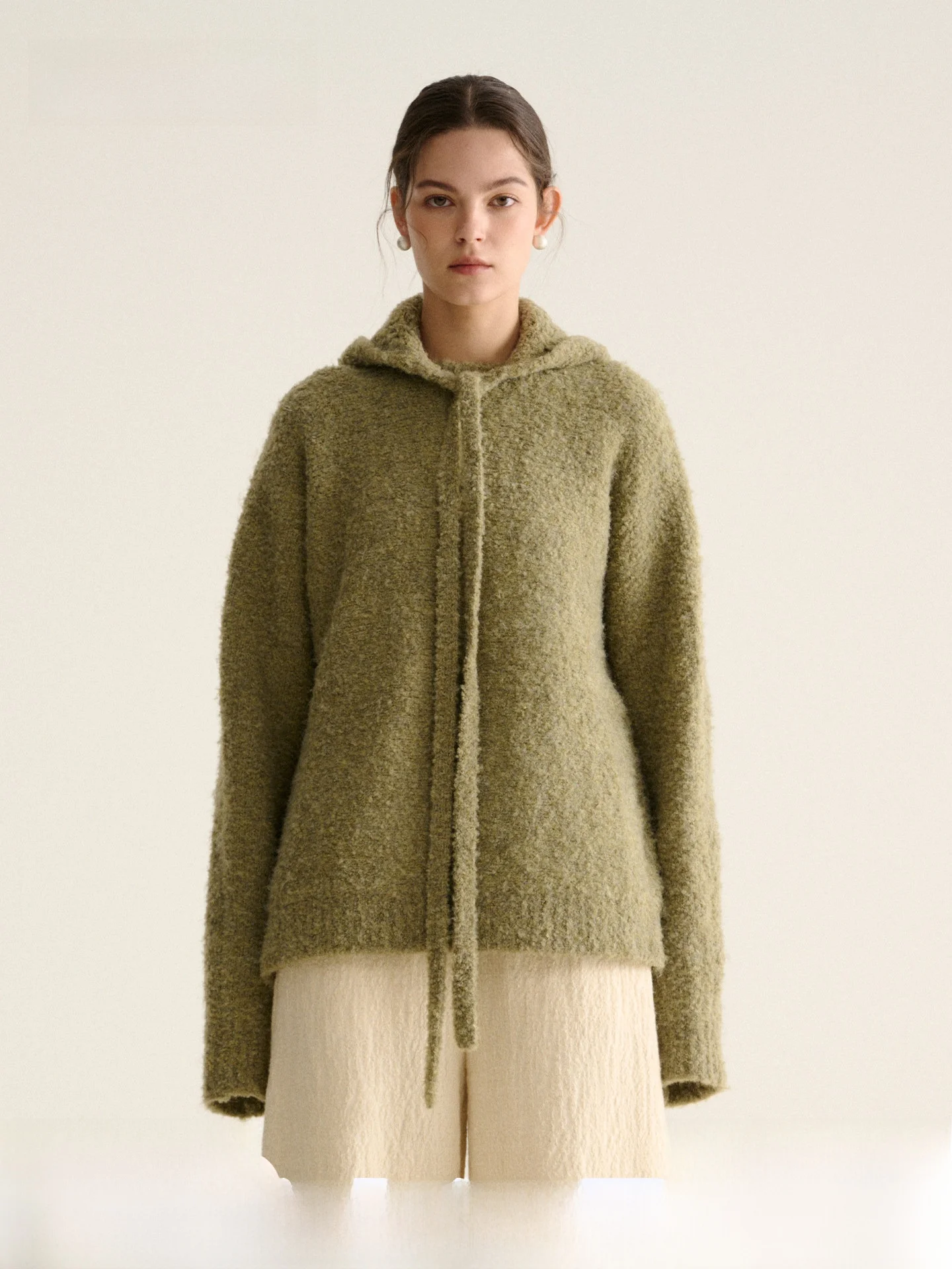 

Женский вязаный комплект из двух предметов Hamere25 Cisas: свободная кофта и длинные брюки из смесового полиэстера для повседневной носки