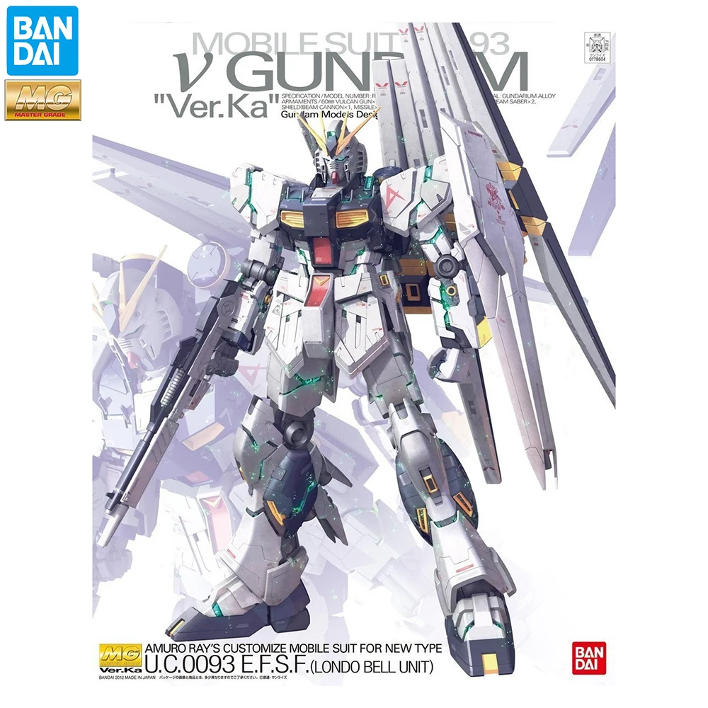 

IN STOCK Original Bandai MG RX-93 V Gundam Ver.Ka 1/100 Scale Cool Anime Action Assembling Model Figure Ornament Toys