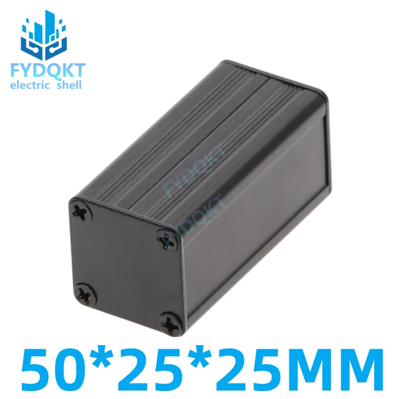 1pcs Black Aluminum box DIY Electronic Cooling Shell 50x25x25mm Digital Profile Aluminum Box