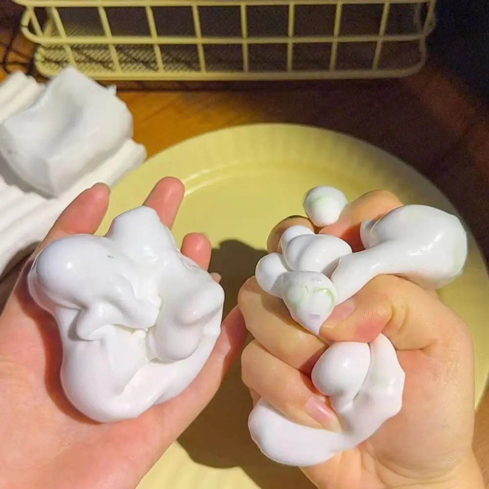 Satisfying Sound Effects Tofu-Shaped Squishy Sensory Fidget Shapeable Crunchy Squishy Moldable Self-Made Blocks Filled Squishy