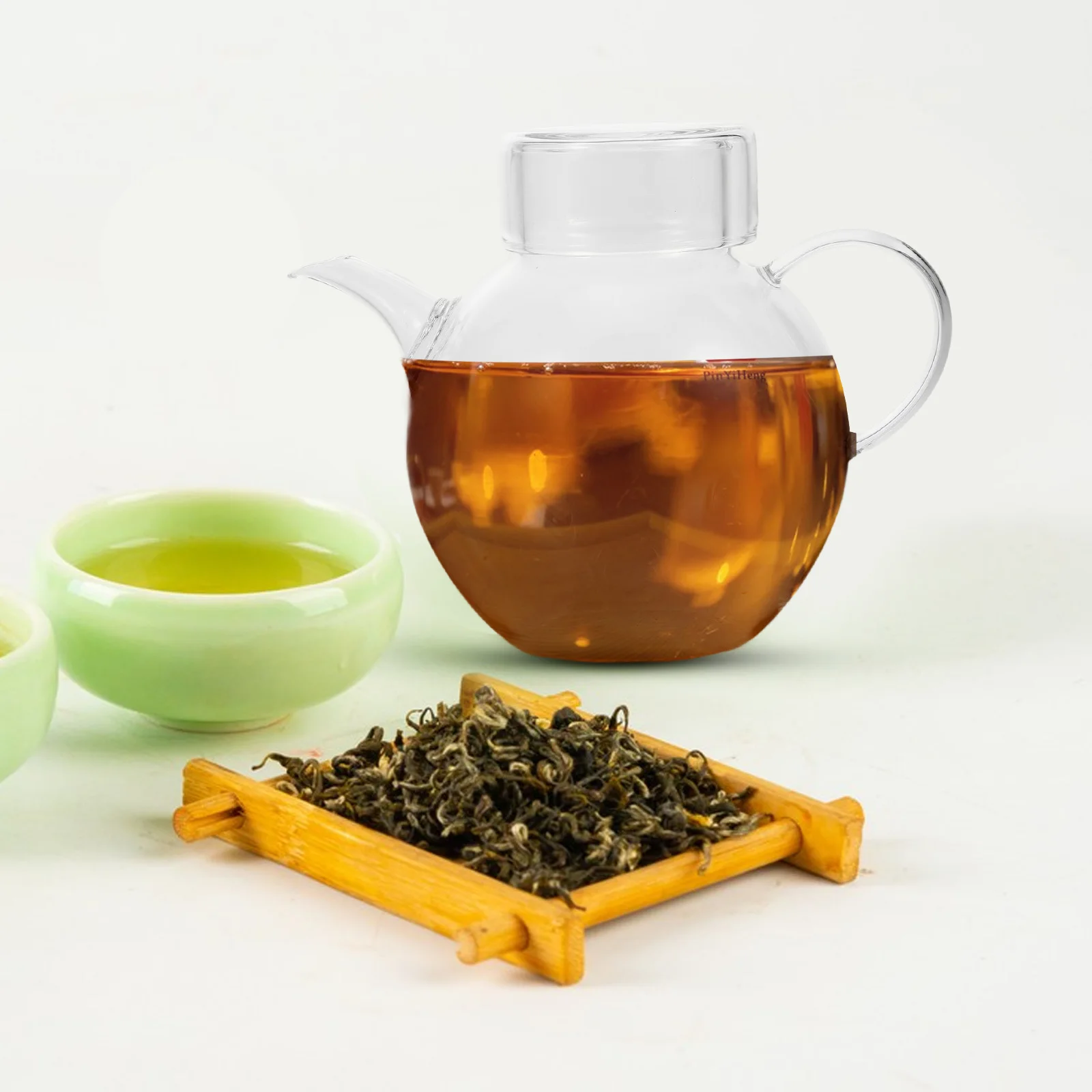 

Small Glass Teapot Clear Coffee Pot Sturdy Handle Loose Leaf Tea Flower Tea Office Use Glass Teapot Teapots