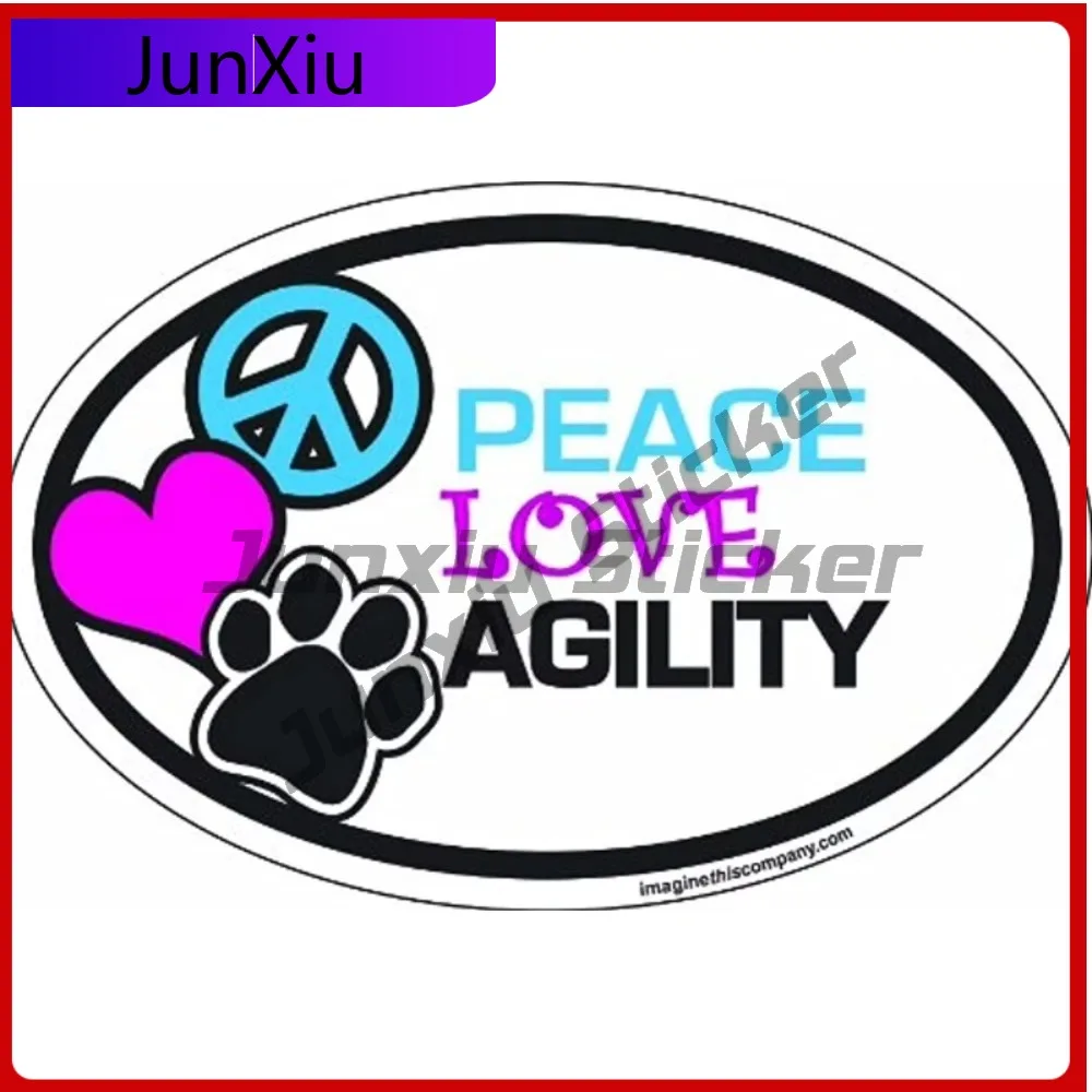 

Peace Love Agility Oval Cool Car Laptop Window Bumper Waterproof Vinyl Decal Decoration Retro Retro Cute Unique Trendy Retro