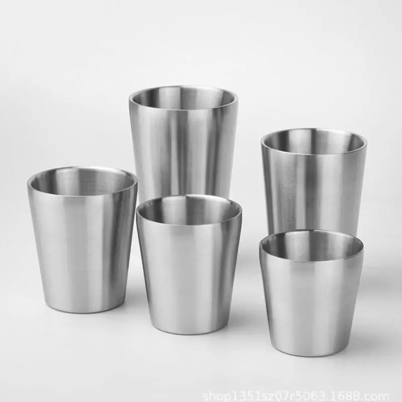 260/300/350/450ml Stainless Steel Premium Drinking Cups Shatterproof Cold Retention For Picnics Home Parties Daily Use