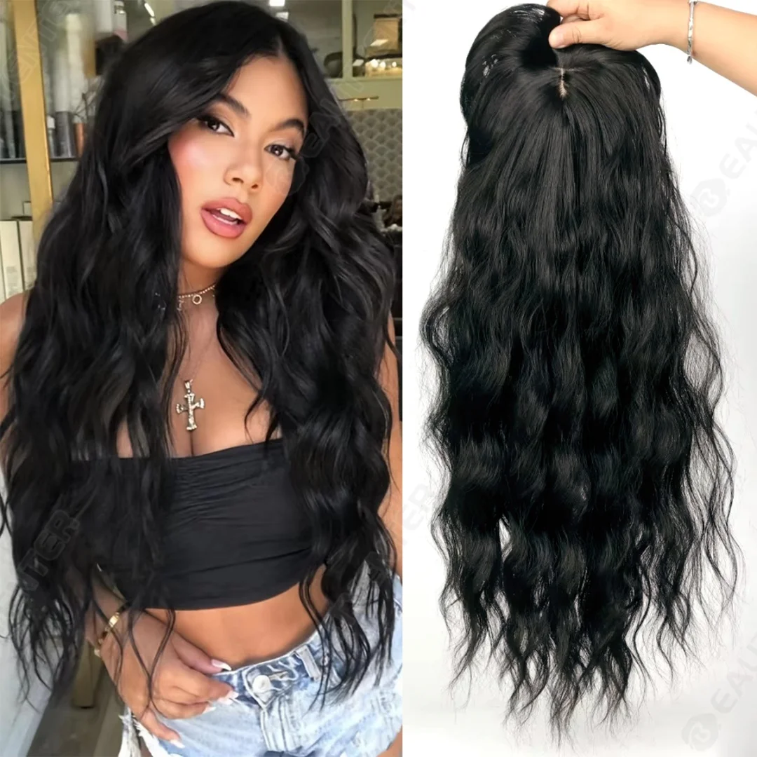 

Heat Resistant Curly Women's Wig with Side Bangs Daily Wear Long Loose Curls Synthetic Fiber Wig for Easy Maintenance