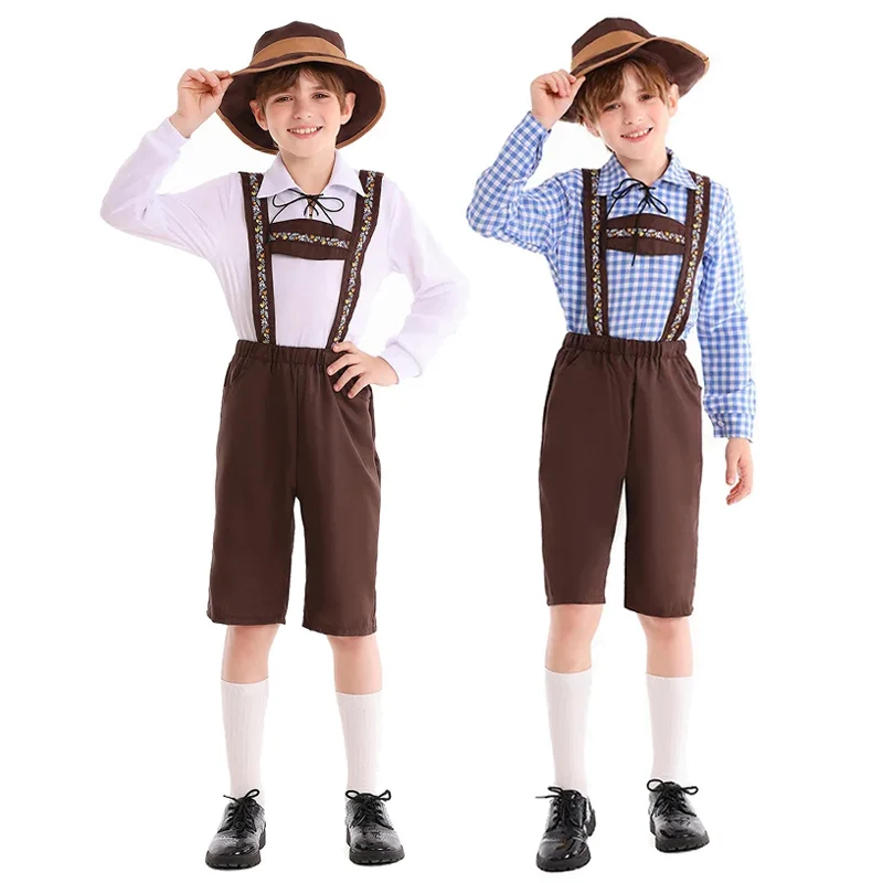

Bavarian German Lederhosen Festival Costumes Kids Oktoberfest Kids Family Matching Costumes Jumpsuits Kids Festival Costumes