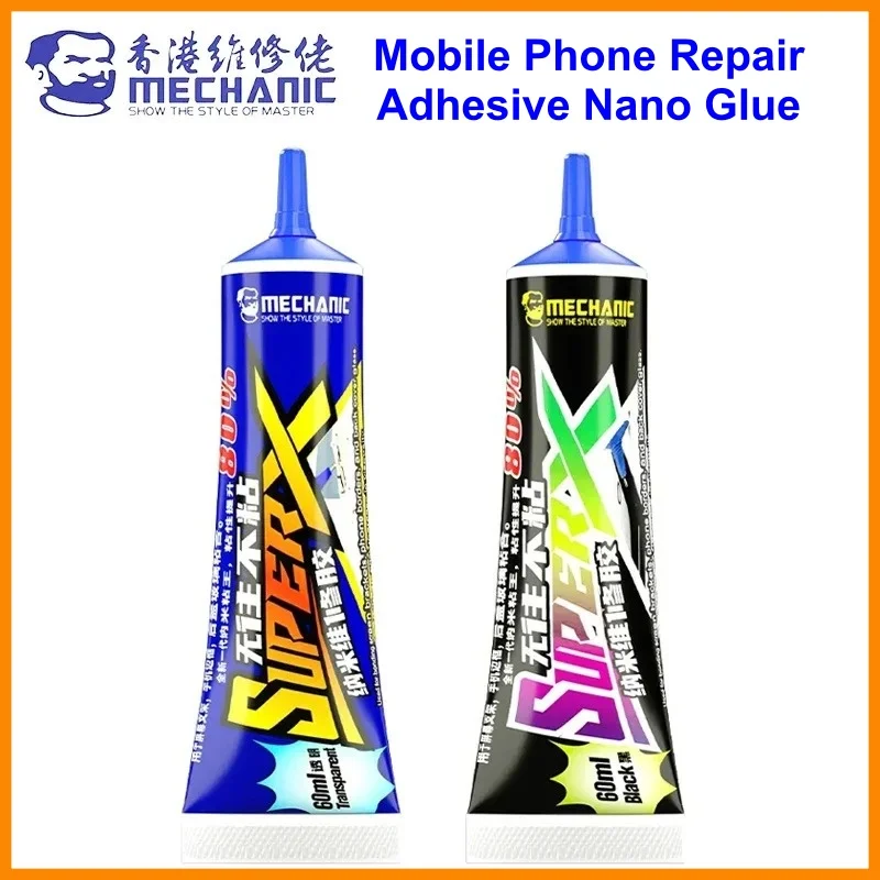 60ml Nano Glue Mobile Phone Repair Adhesive Balck /Transparant for Crystal Jewelry Phone Holder LCD Frame Sealant Adhesive Tools