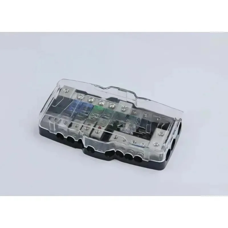 

For Motorcycle Audio System Stereo Fuse Box Splitter with 30A 60A Fuse Blades Block Distribution Car Player Accessores 24