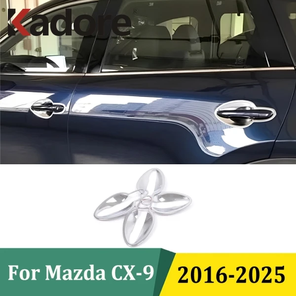 

Для Mazda CX9 CX-9 2016-2021 2022 2023 2024 2025 хромированная боковая дверная ручка чаша крышка накладка наклейка Syling внешние автомобильные аксессуары