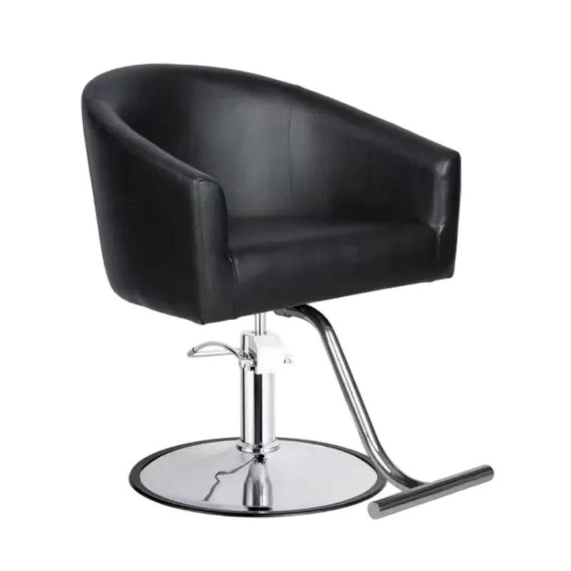 Hairdressing Equipment Barbershop Brown Leather Salon Chair Styling Furniture Barber Chairs for Hair Stylist Beauty