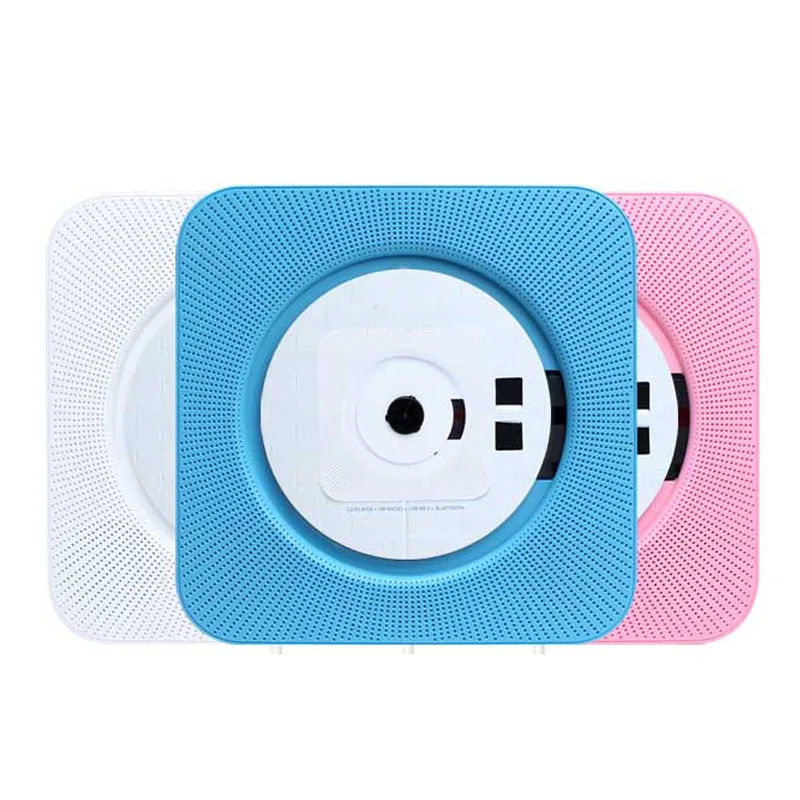 Wall Mountable Bluetooth CD Player Built-in Speaker LED Display FM Radio 3.5mm Audio Output MP3 Music Player with Remote