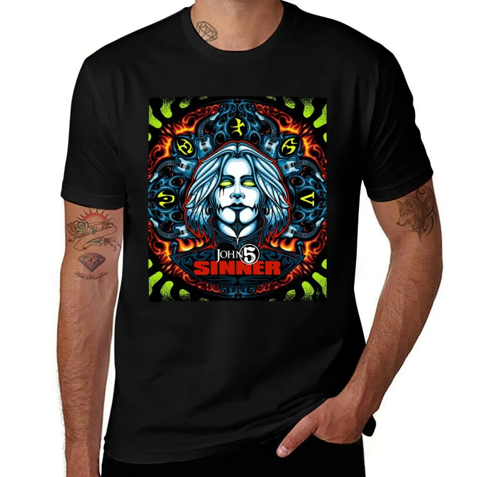 

Футболка Twojo John Sinner Tour, мужская повседневная футболка, комплект белых и черных хлопковых футболок, однотонная мужская футболка, комплект футболок