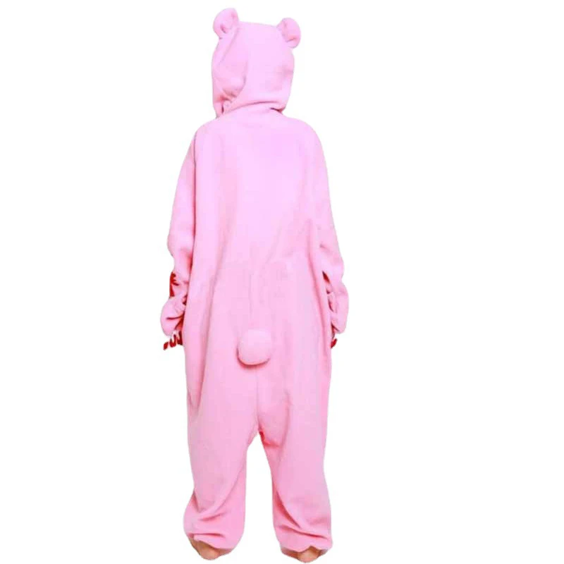 Yeni siyah pembe kasvetli kan ayı Cosplay kostüm polar hayvan onepajamas pijama yetişkin Cosplay kostüm pijama toptan