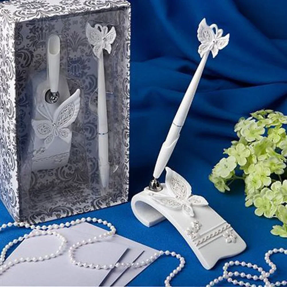 

Bridal signing pen Signing pen with holder Wedding signing pen Guest book pen
