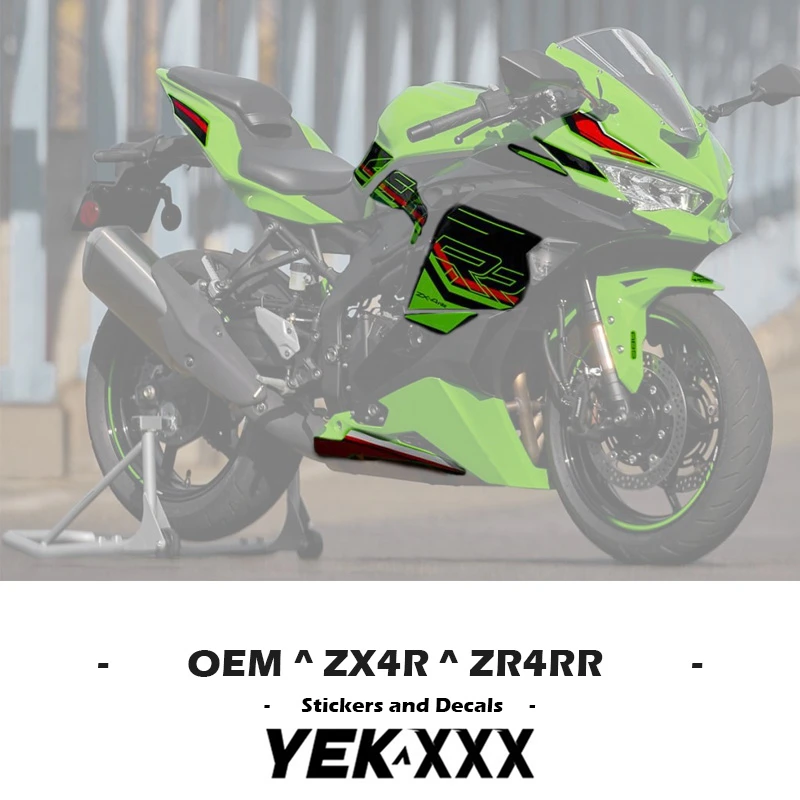 

Motorcycle OEM Replica Stickers Decals ZX-4R 4RR Fairing Shell Sticker Decal For Kawasaki Ninja ZX4R ZX4RR 21-24