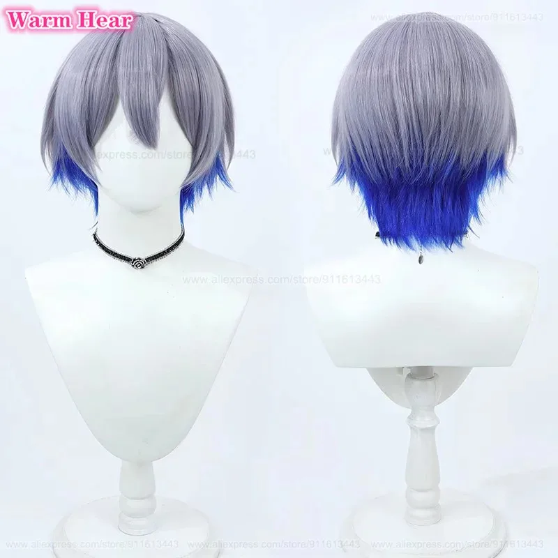 Vtuber الاصطناعية Hoshirube Sho Koyanagi Rou Inami Rai Murakumo Kagetsu شعر مستعار تأثيري مقاومة للحرارة الشعر هالوين شعر مستعار للحفلات