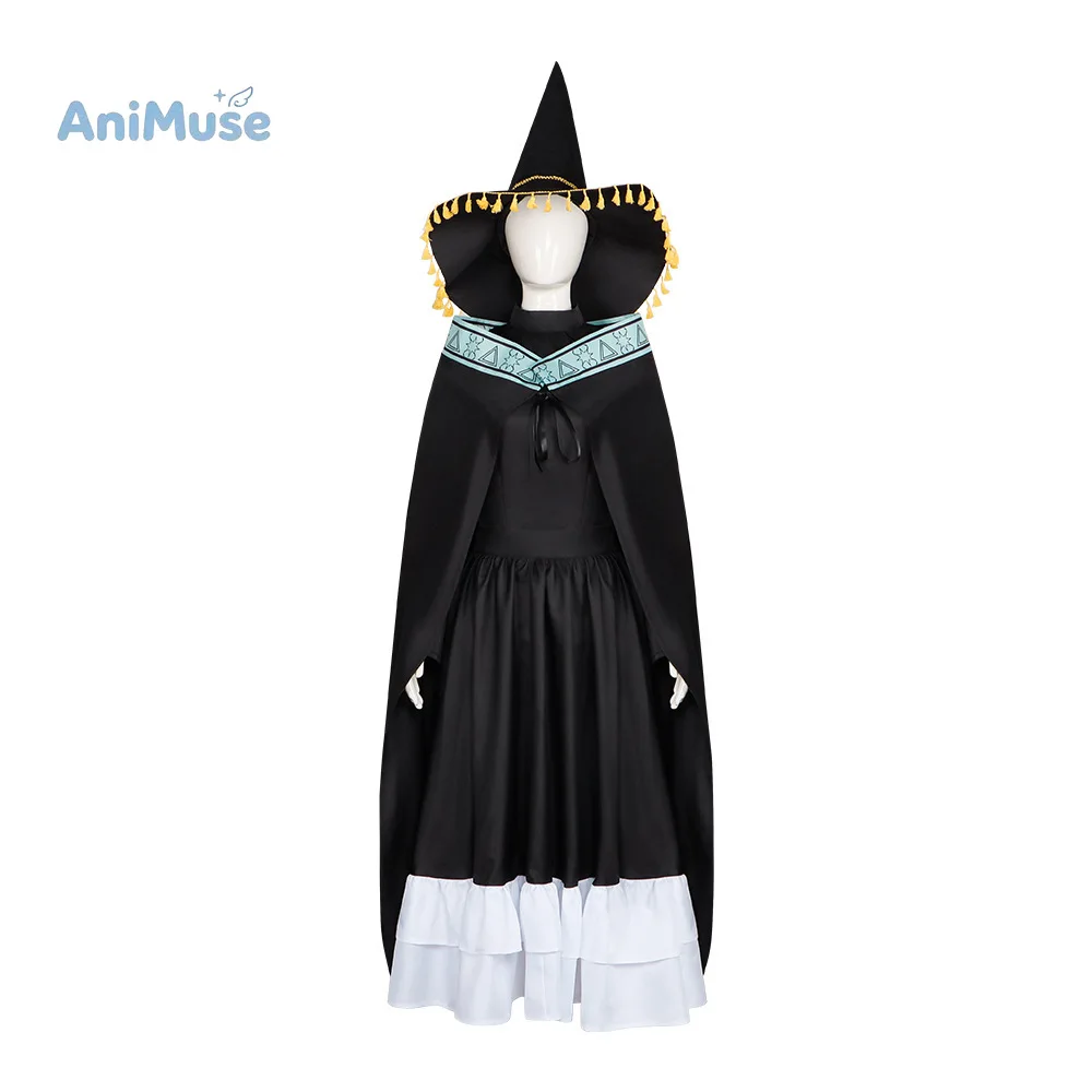 Witch Hat Atelier Coco Cosplay Costume Fan‑made Dark Black Witch Outfit Halloween Comic Con Halloween Party AniMuse view 3