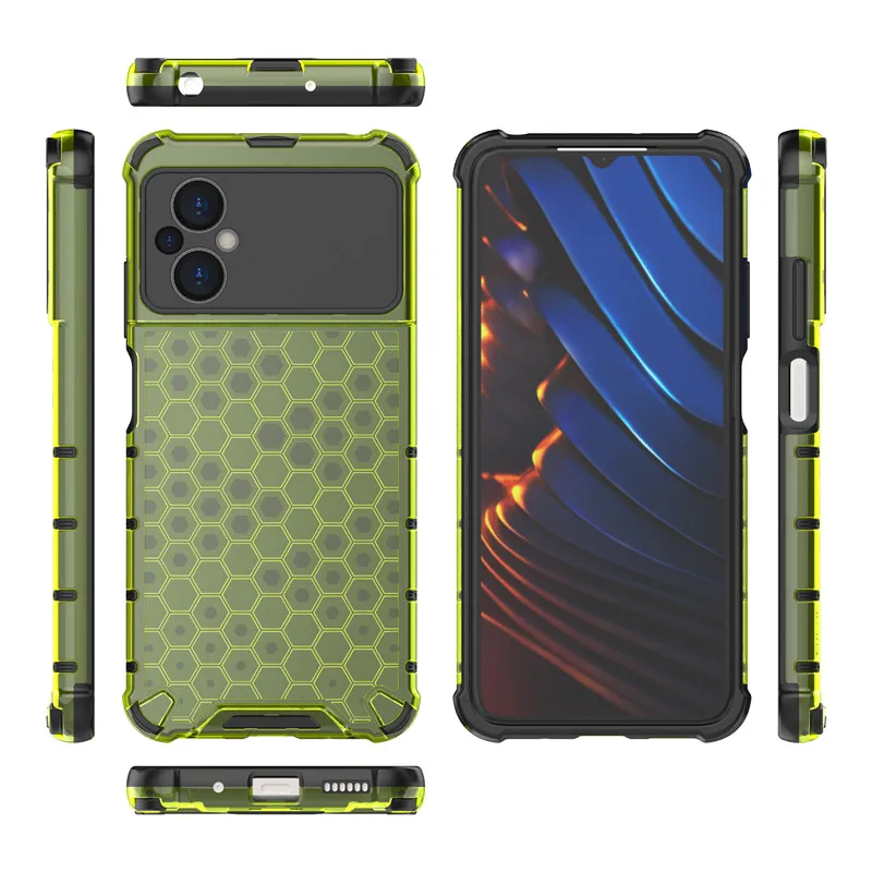 For POCO M5 Case Transparent Hard Back Cover Soft Rugged Bumper Armor Shockproof Phone Case for Xiaomi Poco M5 M5s 4G