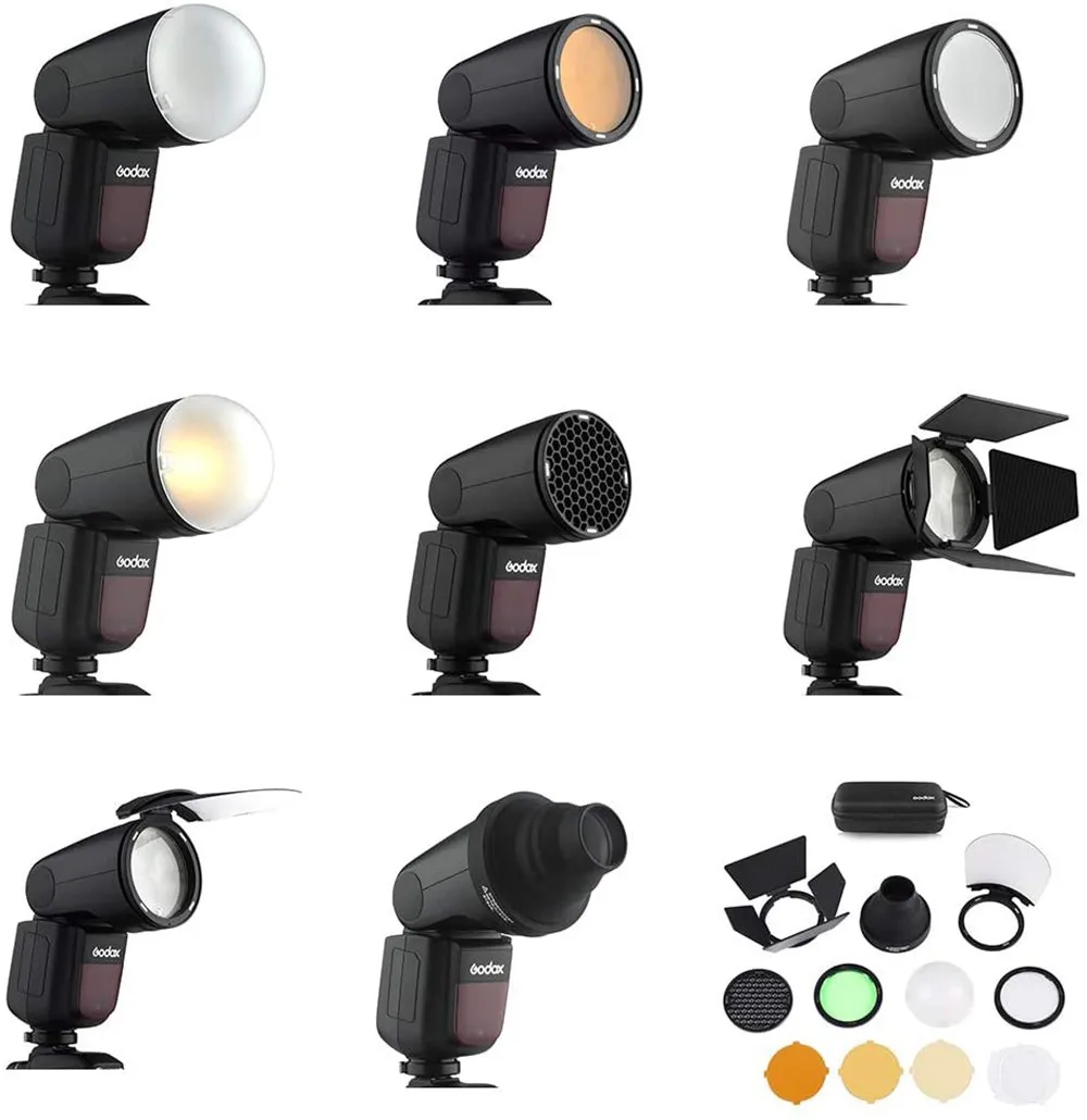Godox V1 فلاش Speedlight ، فلاش الرأس الدائري لكانون ، نيكون ، سوني ، فوجيفلم ، أولمبوس ، بنتاكس ، باناسونيك ، V1C ، N ، S ، F ، O ، P