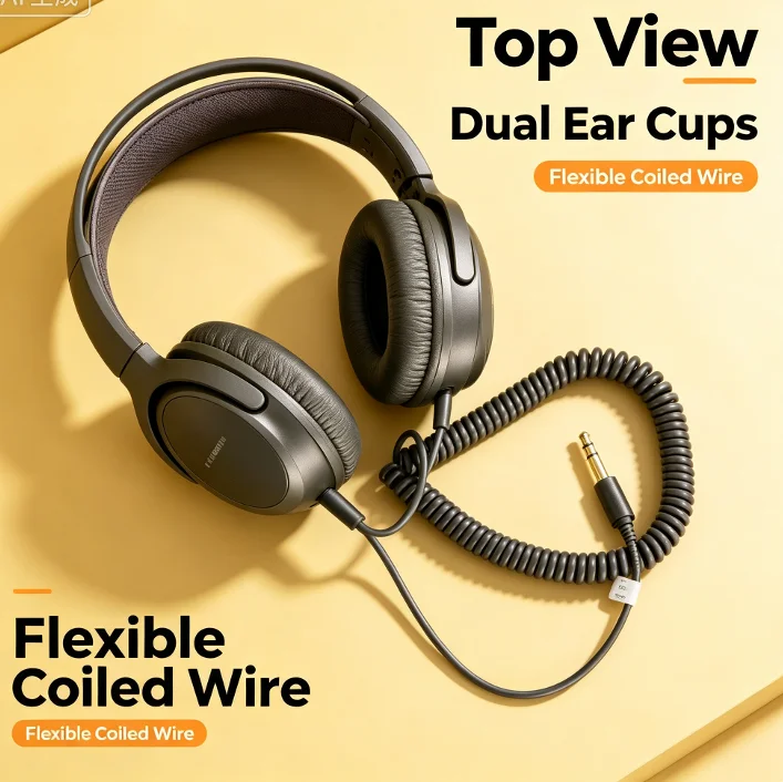 Compatible with 4500 5000 GFX7000 metal detector coil cables, 6.35mm audio jack headphones