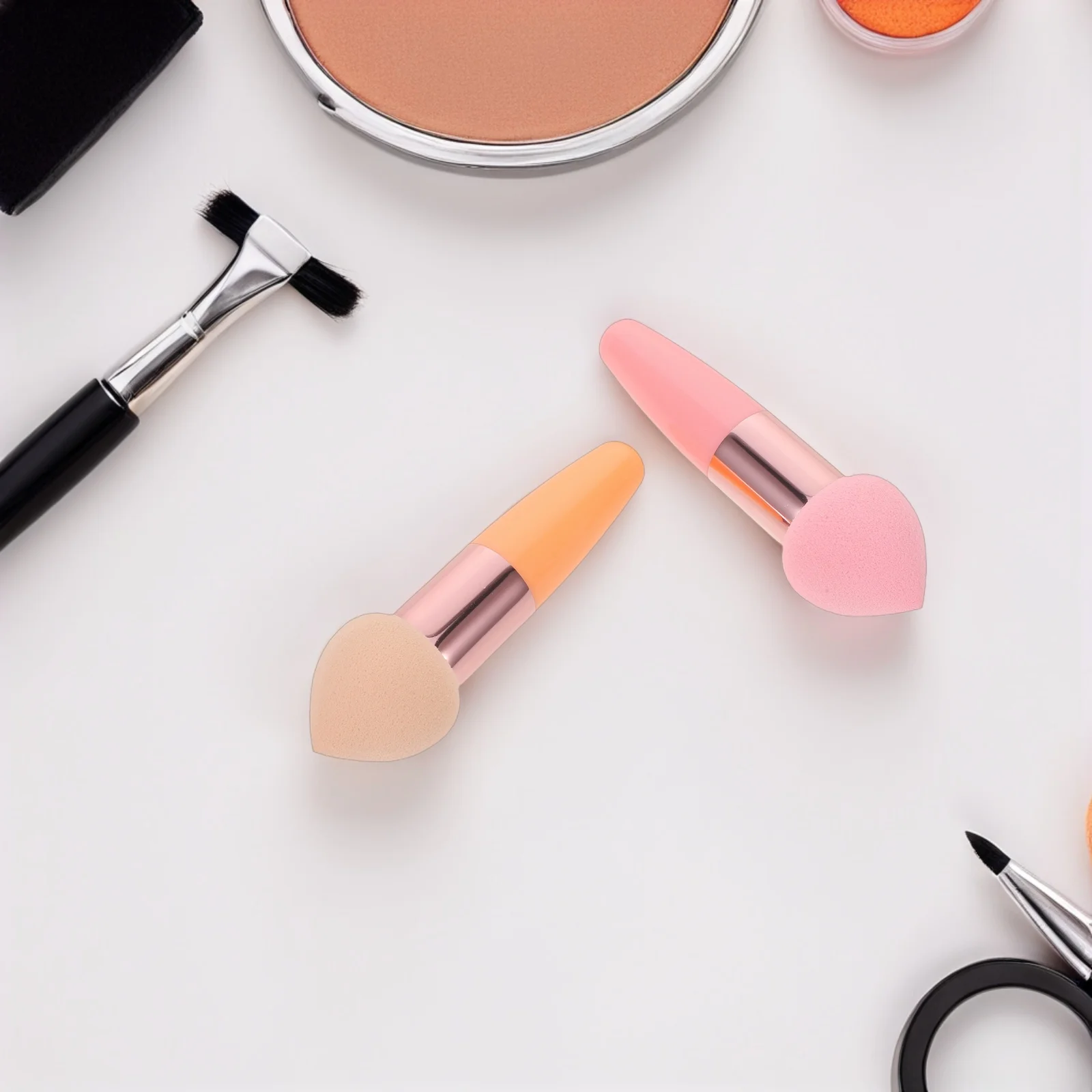 6Pcs Soft Makeup Sponge Set Multicolored Round Beauty Egg Sponges for Liquid Foundation Powder Applicator Makeup Blender Puff