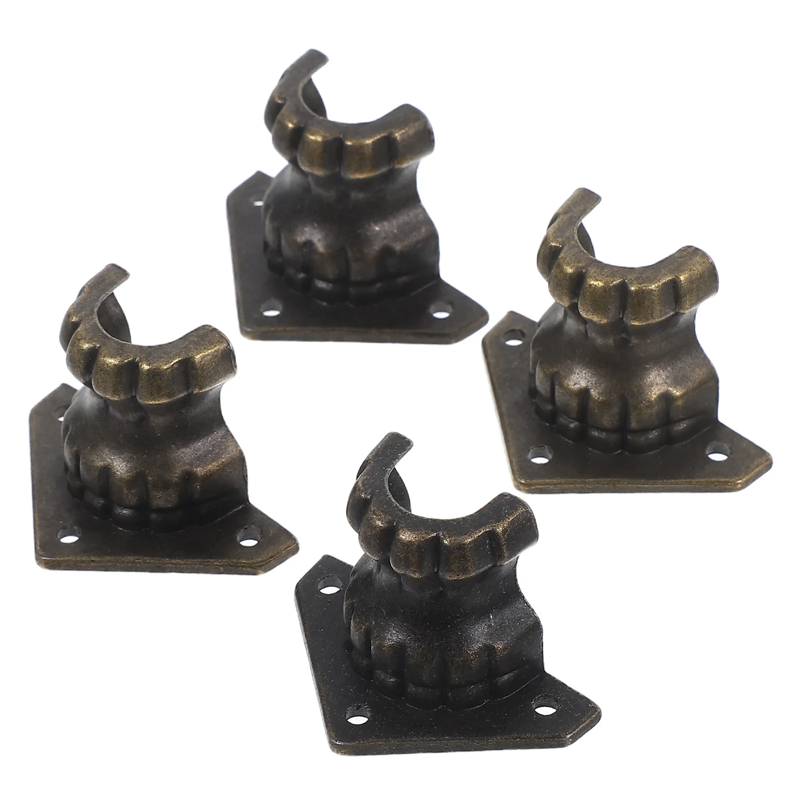 

4 pcs Furniture Metal Feet For Boxes Cabinet Legs Replacement Sofa Table Legs Jewelry Box Hardware Olive Green