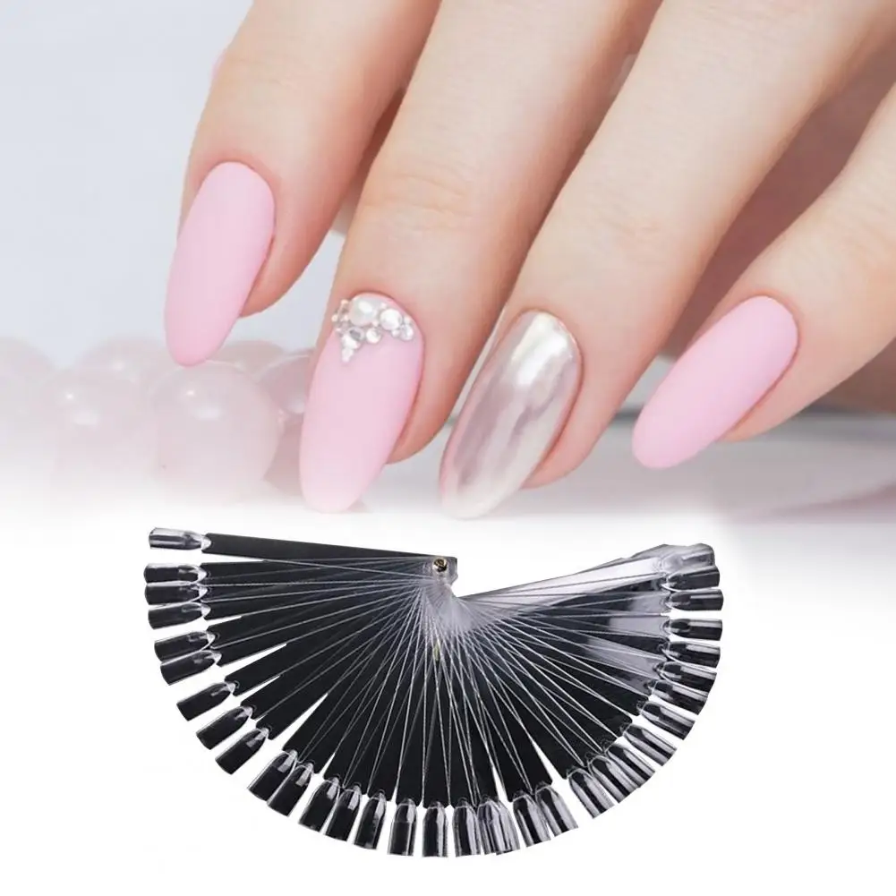 

Dropshipping!! 50Pcs Nail Color Card Reusable Shaping Nails Transparent Manicure DIY Tips Polish Tool for Salon