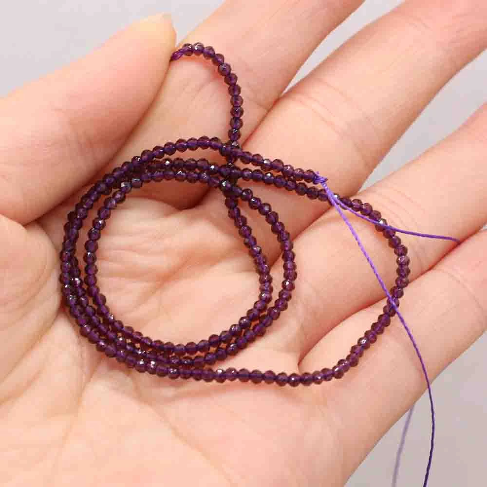 1 Stück natürliche Spinell-Perlen, 2–3 mm, facettierte lose Perlen, natürliche Stein-Abstandshalter-Perlen für die Herstellung von DIY-Armbändern, Halsketten und Schmuck. – Detail 23