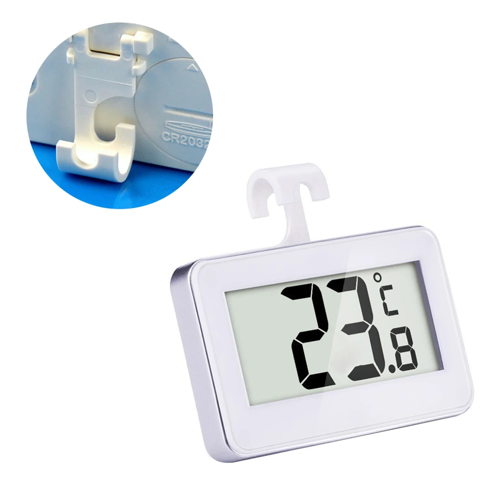 

2pcs Digital Refrigerator Thermometer Magnetic Freezer Thermometer Celsius Fahrenheit Switch Frost Alert -20°C To 60°C