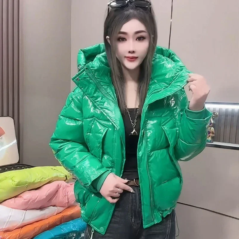 

Женская не требующая стирки куртка-парка с капюшоном, однотонная, с двумя карманами, свободного кроя, популярная в интернете, на хлопковом утеплителе, новая, пуховая, хлопковая парка