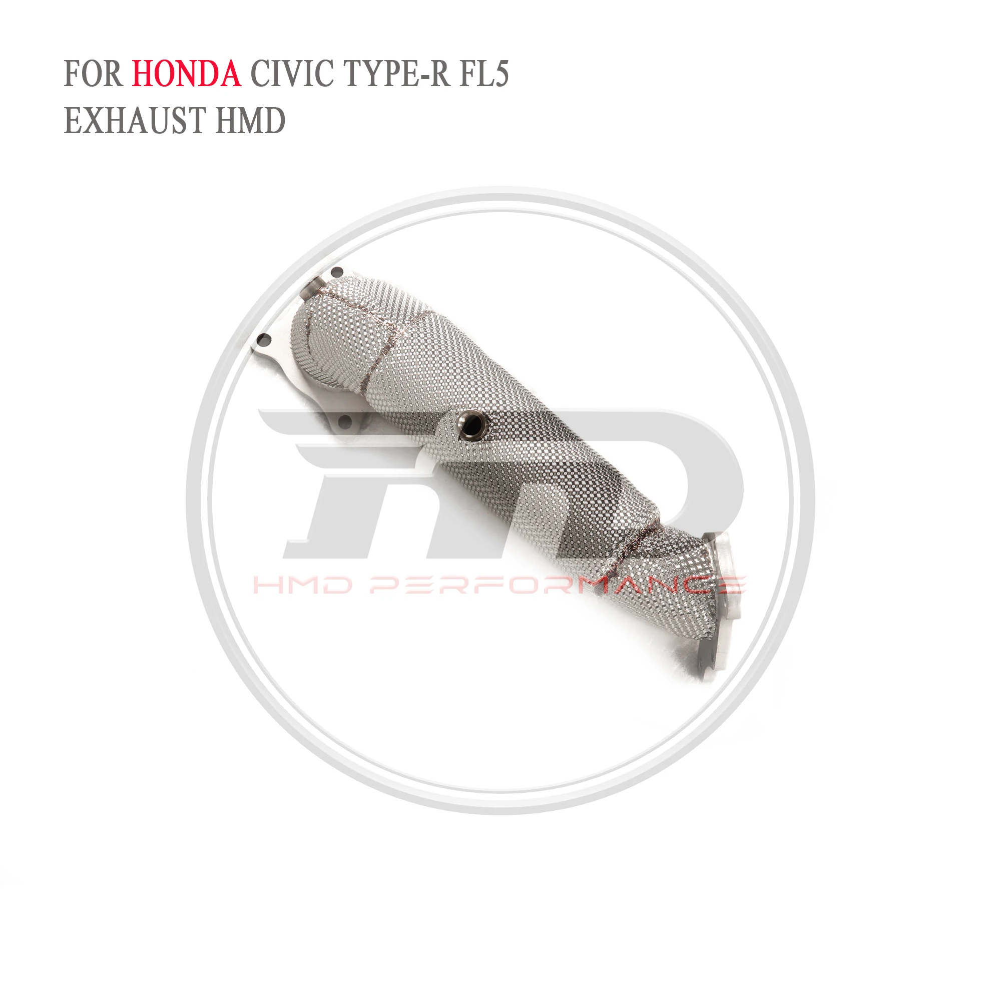 HMD Exhaust System High Flow Performance Downpipe for Honda Civic Type R FL5 2.0T With Heat Shield Secondry Pipe