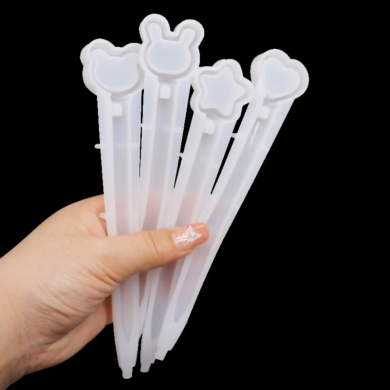 1/3/5/10/15Pcs Transparent Pen Silicone Mold Set DIY Crystal Epoxy Resin Mold Casting Mold Manual Transparent Pen Holder Making