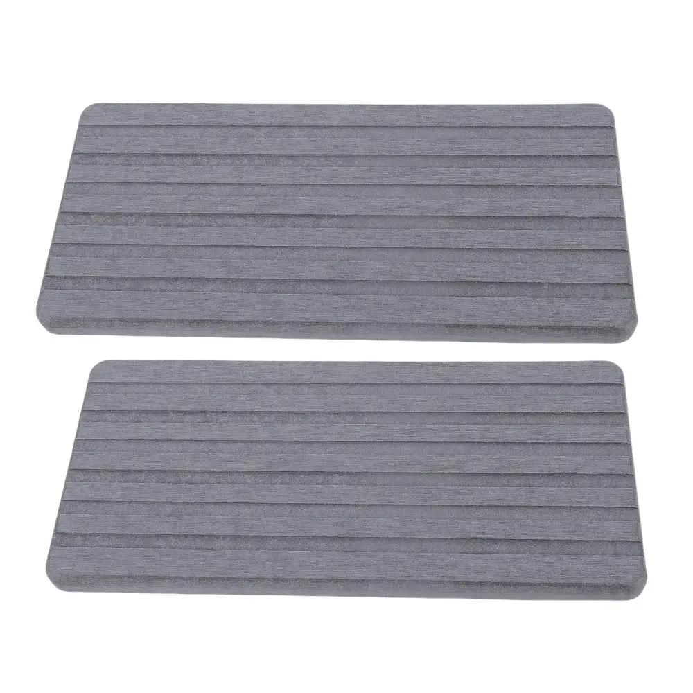 2 PCS Diatomite Diatomite Coaster Fast Drying Grooved Design Water Absorbent Coaster Practical With Foot Pads