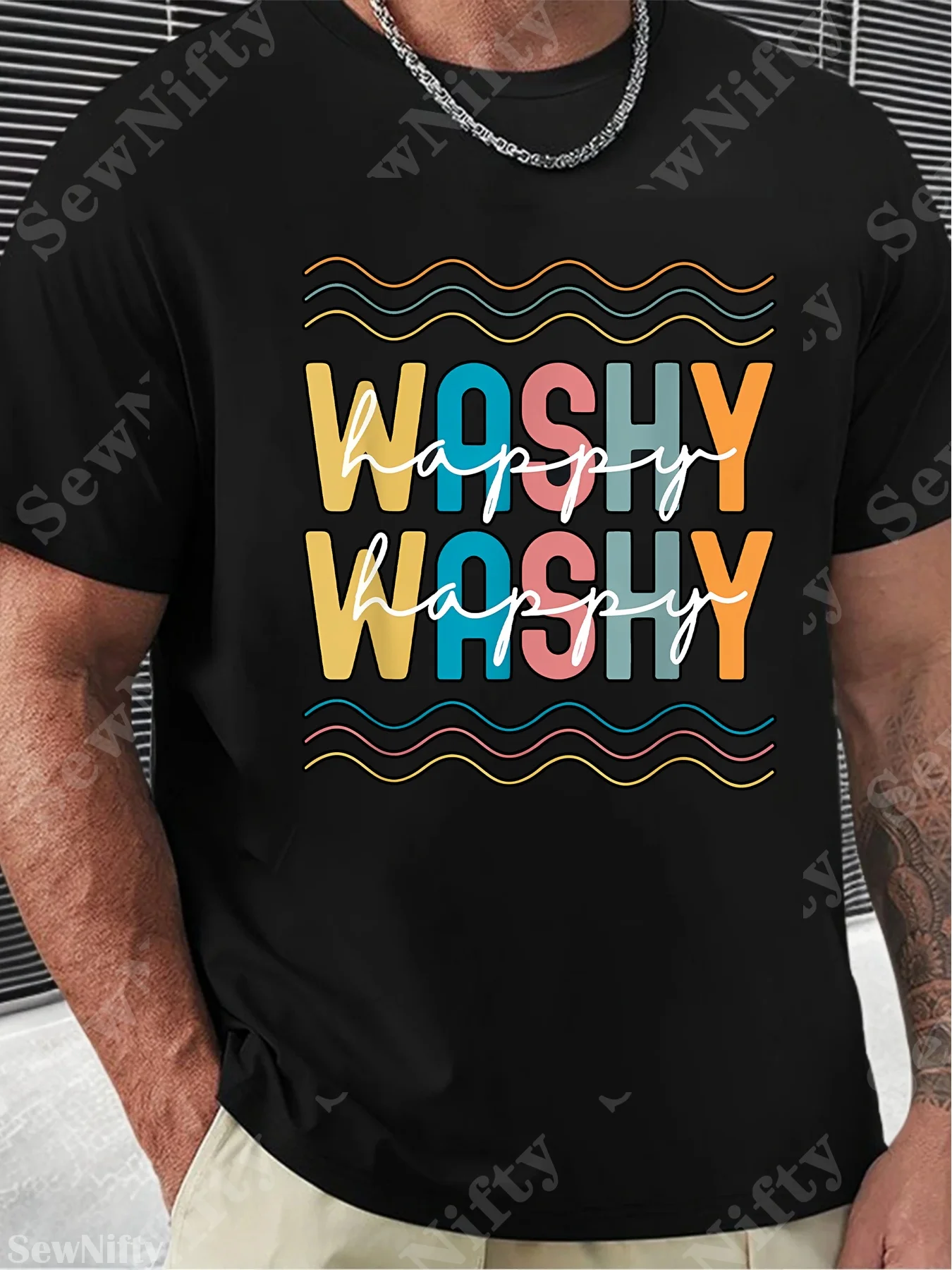 Men's Funny Washy Washy Cruise Ship Print T-Shirt - Ultra-Soft Breathable Short Sleeve Tee with Cruise, Comfort Fit Crew Neck Ca