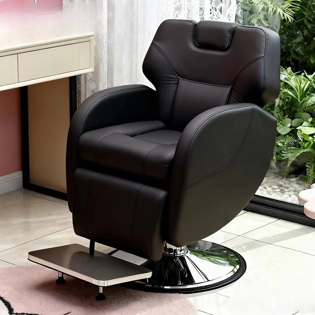 Direct Barber Shop Reclining Swivel Hairdressing Chair Hydraulic Retro Barber Chair Heavy Duty