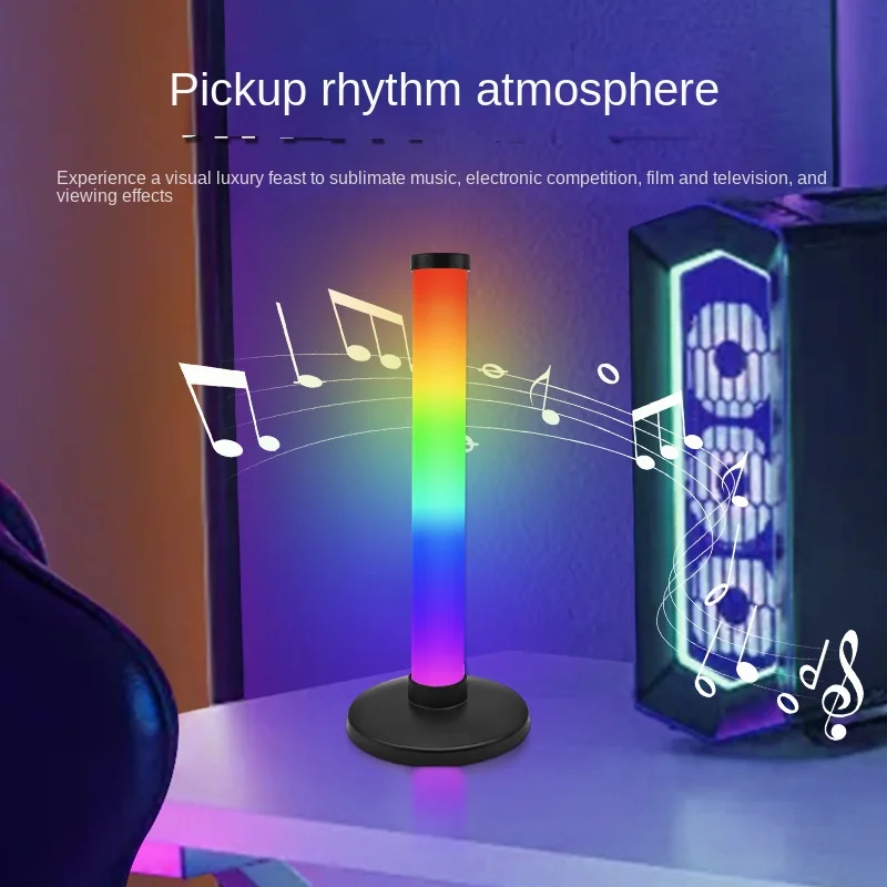 Esports لاقط الضوء المحيط RGB قزحي الألوان الموسيقى إيقاع لاقط ضوء الكمبيوتر سطح المكتب غرفة نوم الضوء المحيط