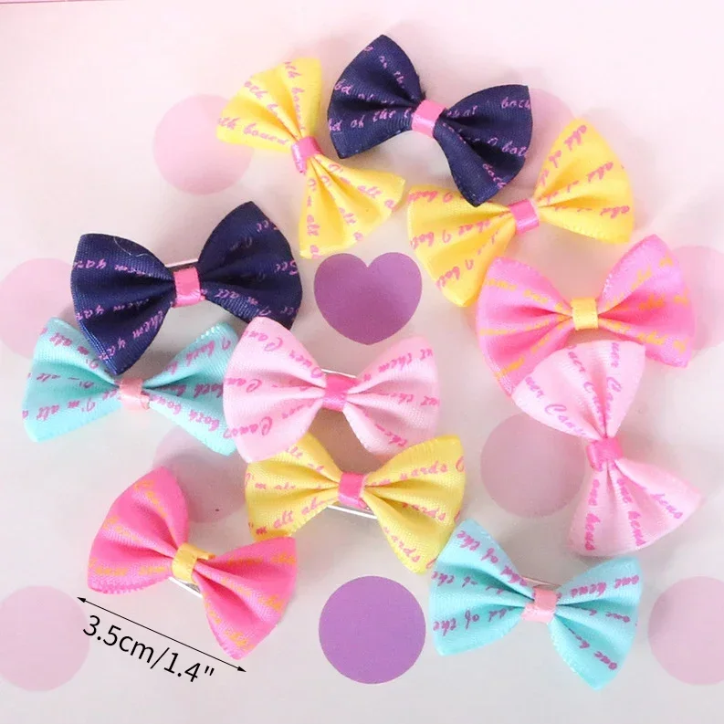 5pcs  Colorful Small Dog Bows Puppy Hair Bows Decorate Small Dog Hair Rubber Bands Pet Headflower Supplier Dog Accessories