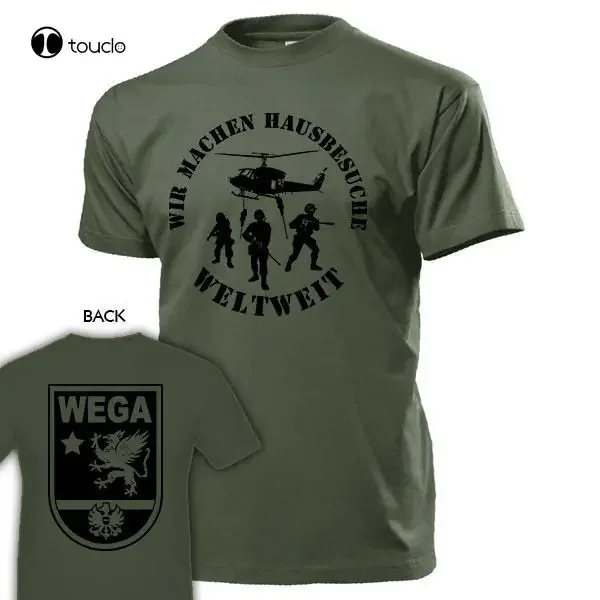 New Cotton Tee Shirt Wega Wir Machen Hausbesuche Weltweit Sondereinheit Polizei - T Shirt Summer T-Shirt Tee Shirt